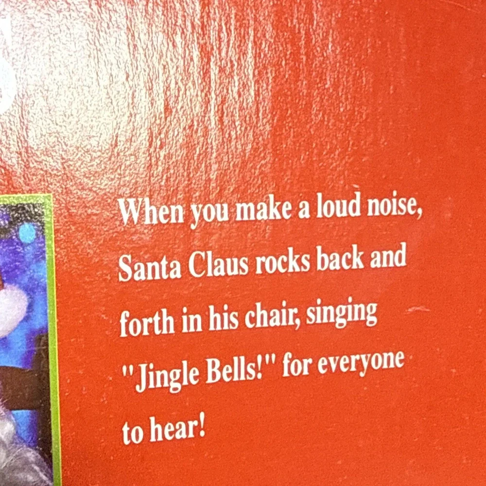 Gemmy North Pole‎ Productions Vtg 1991 Rocking Chair Santa Jingle Bells 13